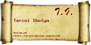 Tercsi Ibolya névjegykártya