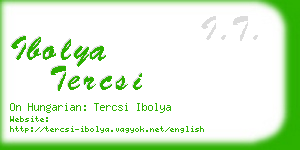 ibolya tercsi business card
